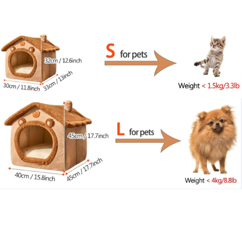 Hut Covered Cat & Dog Bed - Wooflu