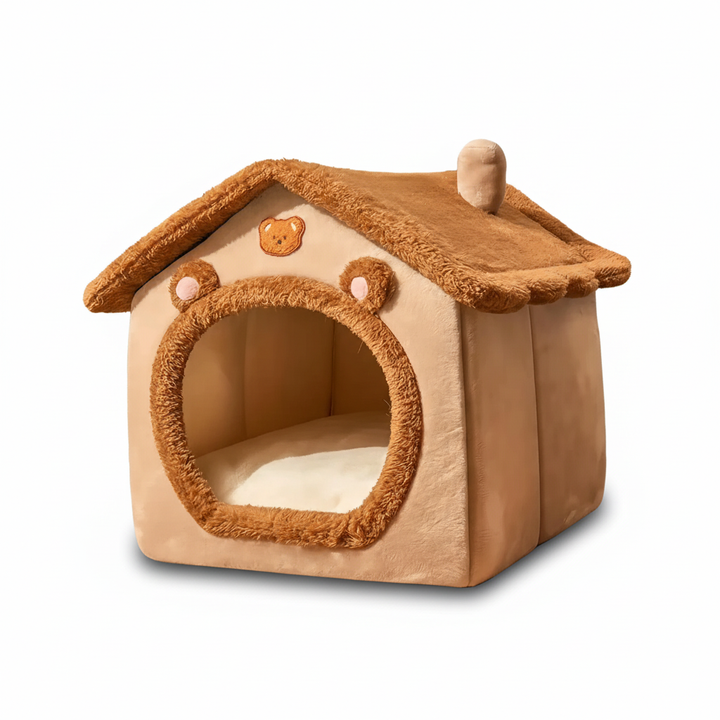 Hut Covered Cat & Dog Bed