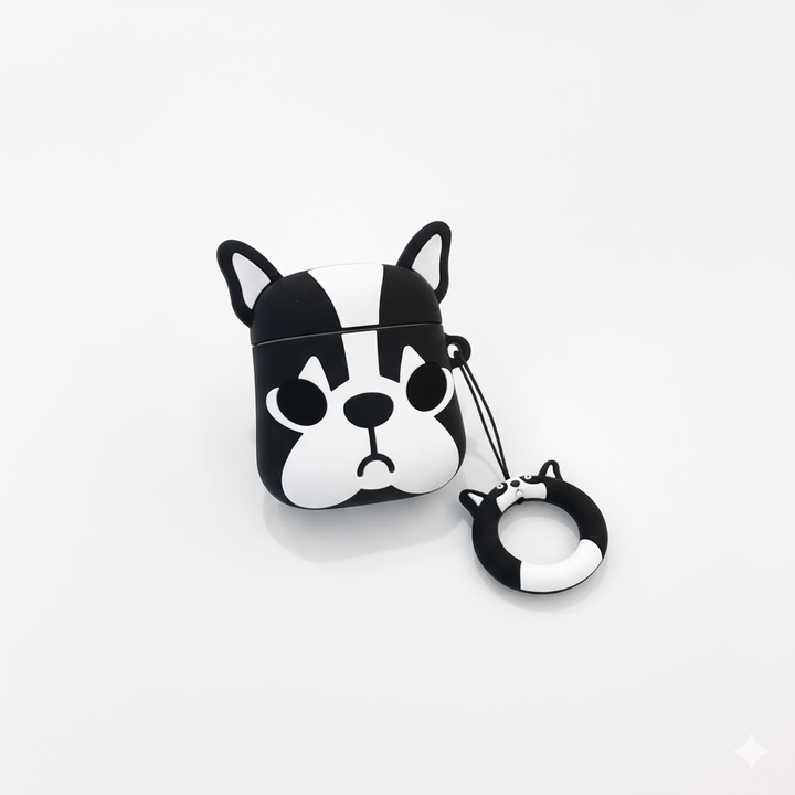 Bulldog Puppy AirPods Case – Soft Silicone Protective Cover