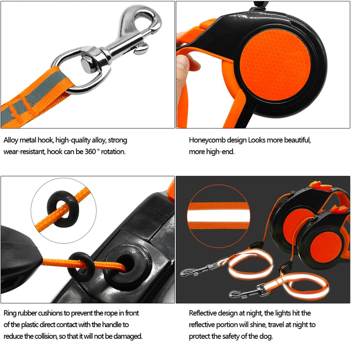 Retractable dog leash - Wooflu