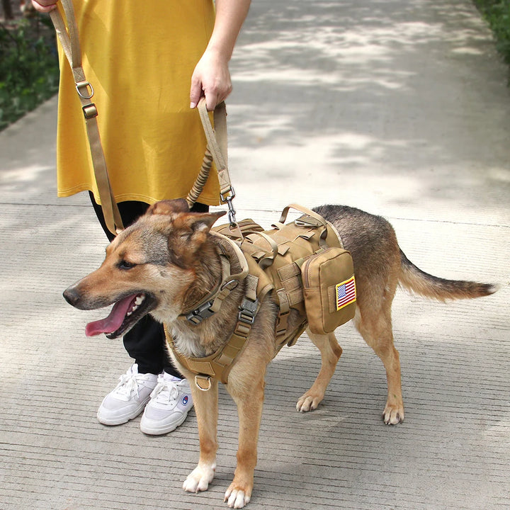 Tactical Dog Collar with Nylon Rope – For Medium & Large Dogs - Wooflu