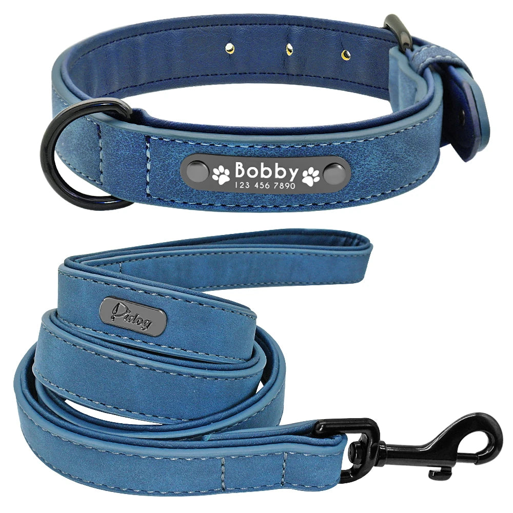 Dog Collar Leash  Personalized - Wooflu