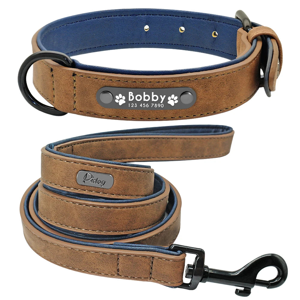 Dog Collar Leash  Personalized - Wooflu