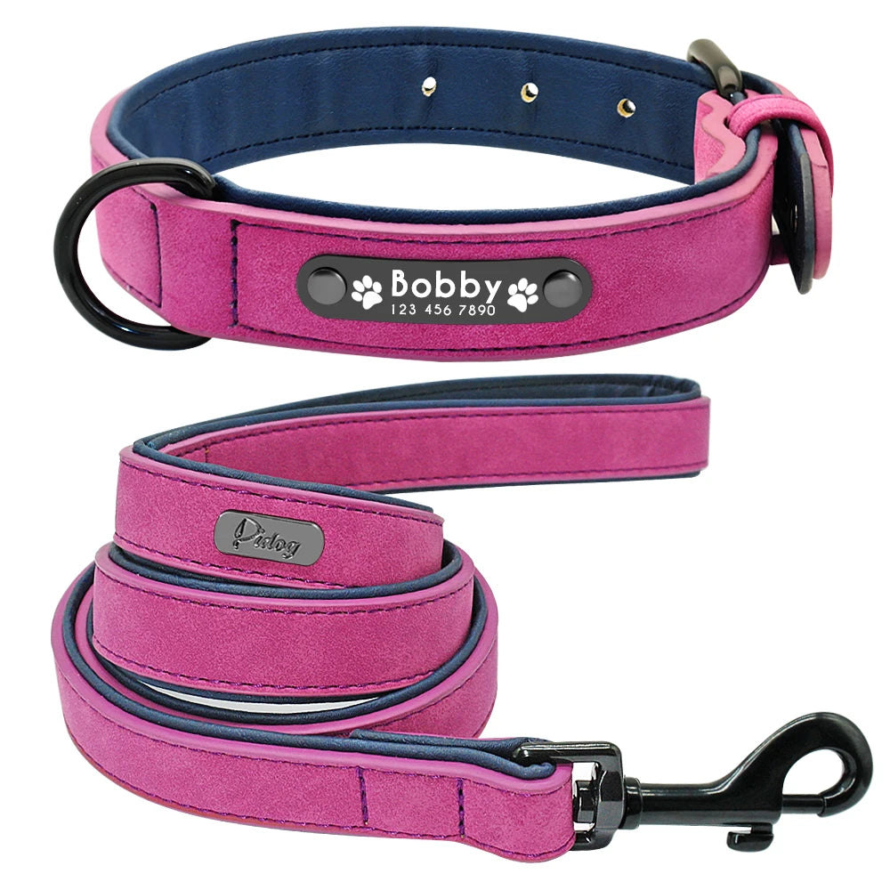 Dog Collar Leash  Personalized - Wooflu