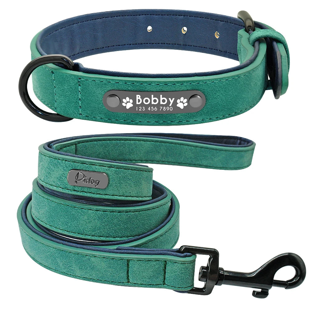 Dog Collar Leash  Personalized - Wooflu