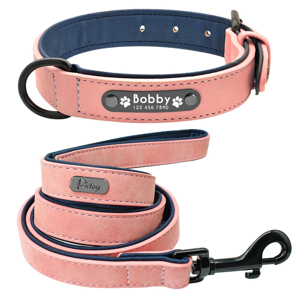 Dog Collar Leash  Personalized - Wooflu