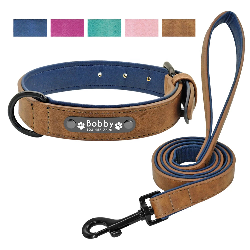 Dog Collar Leash  Personalized - Wooflu