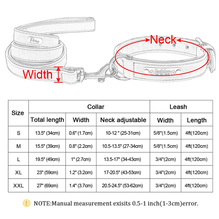 Dog Collar Leash  Personalized - Wooflu