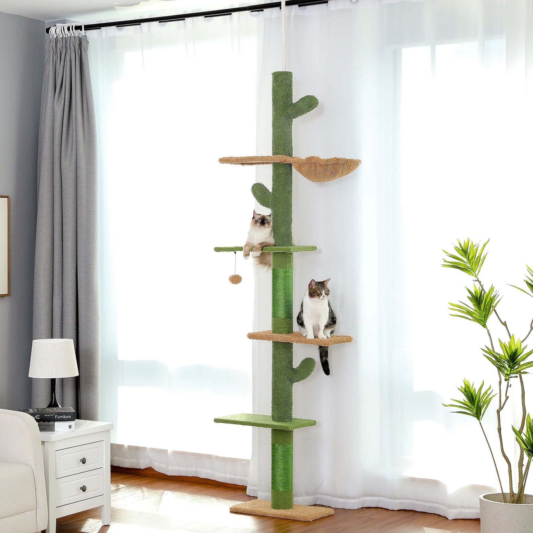 Cat Tower Cactus Design - Wooflu