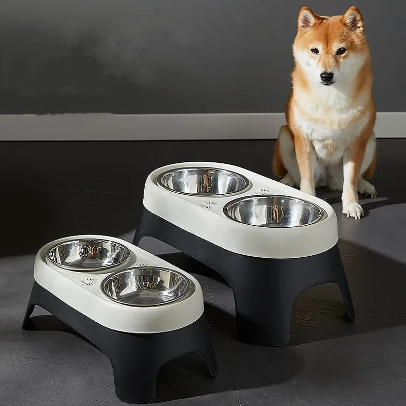 Stainless Steel Elevated Dog Feeder - Wooflu