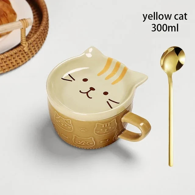 Coffee Mug with Cat or Dog Pattern Lid – Small & Cute Design - Wooflu