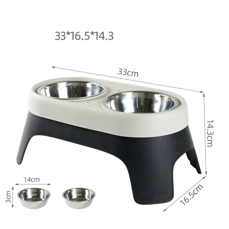 Stainless Steel Elevated Dog Feeder - Wooflu