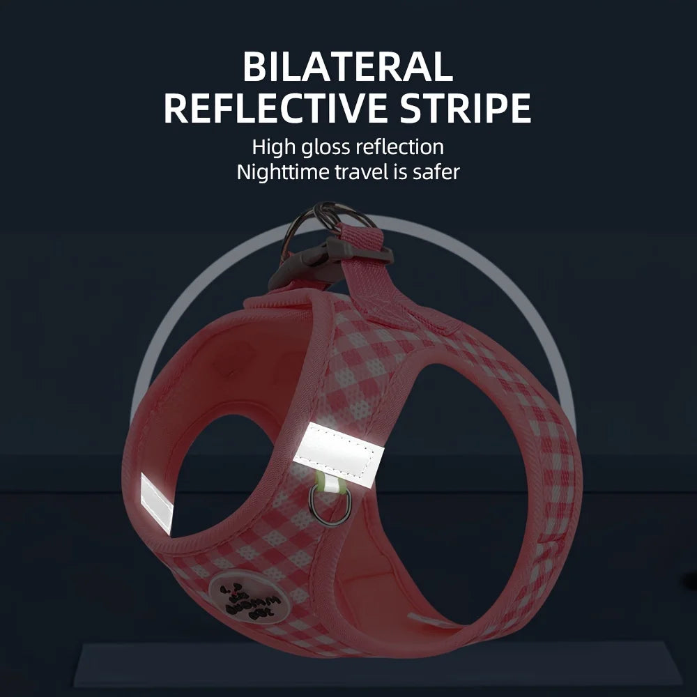 Cat harness with plaid print - Wooflu