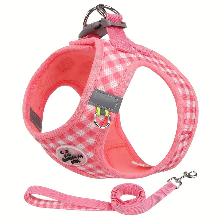 Cat harness with plaid print - Wooflu