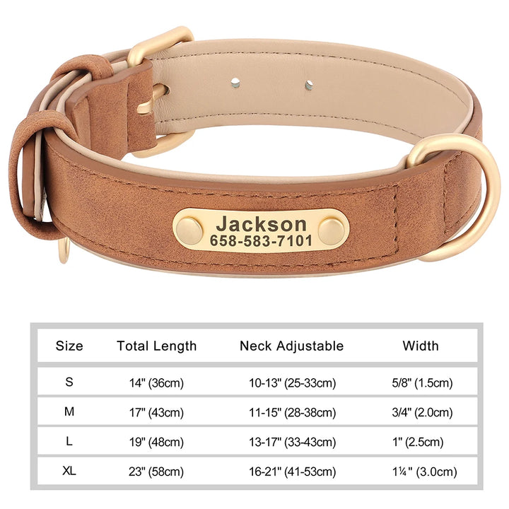 Personalized dog collars with ID engraving - Wooflu