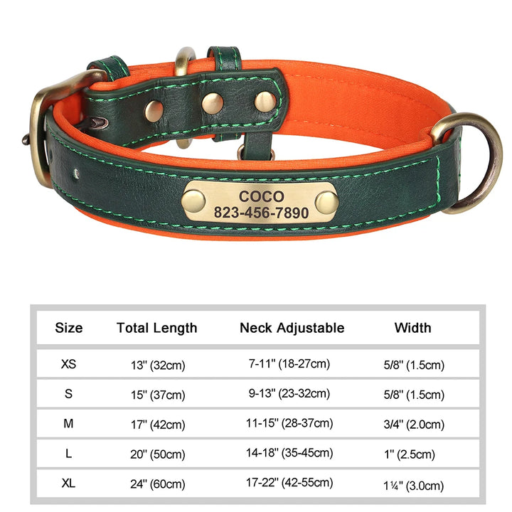 Personalized dog collars with ID engraving - Wooflu