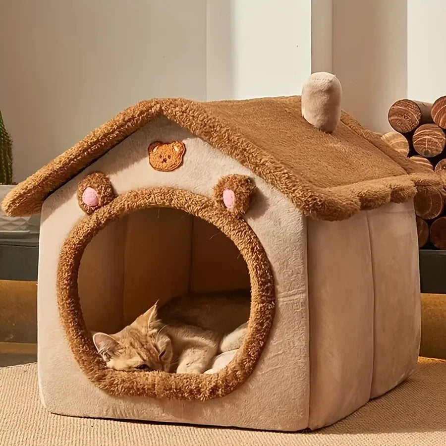 Hut Covered Cat & Dog Bed - Wooflu