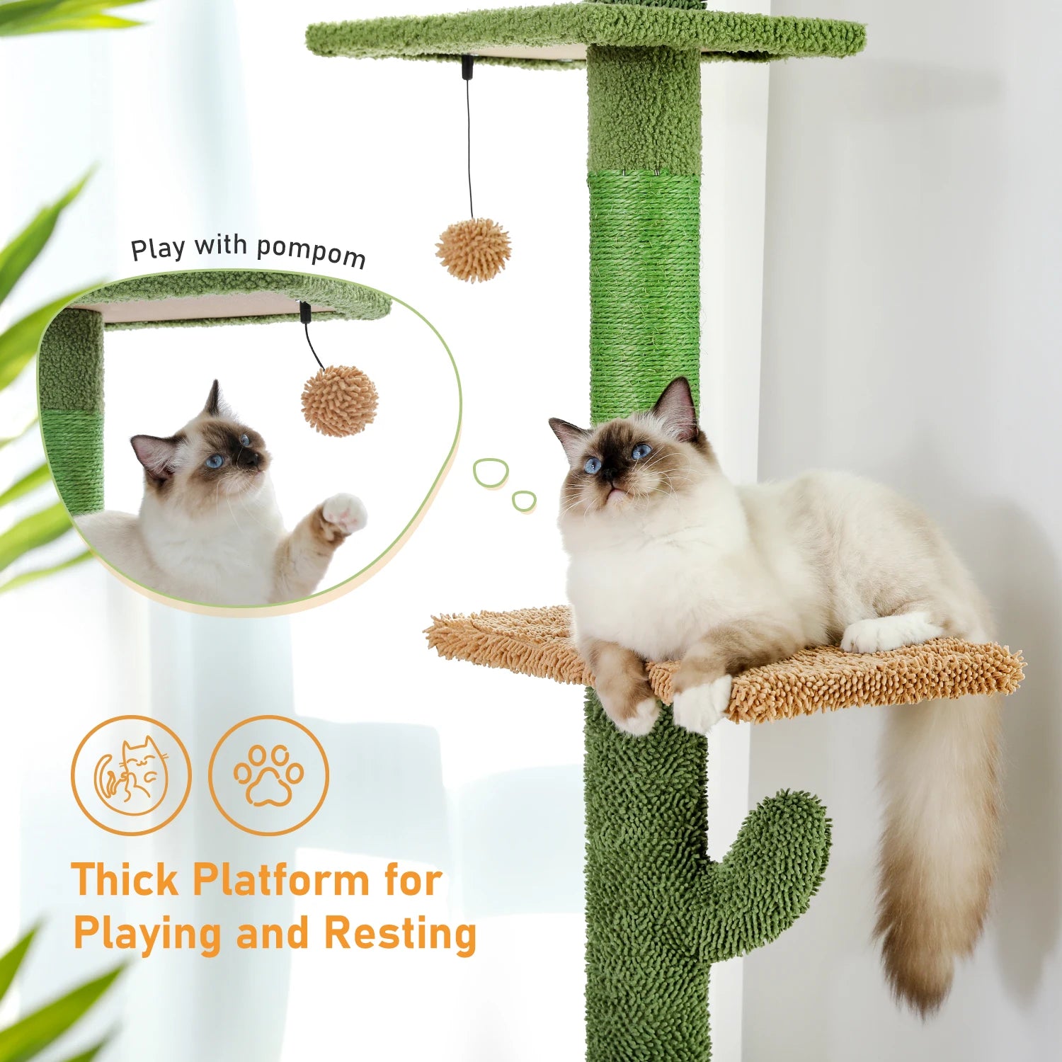 Cat Tower Cactus Design - Wooflu
