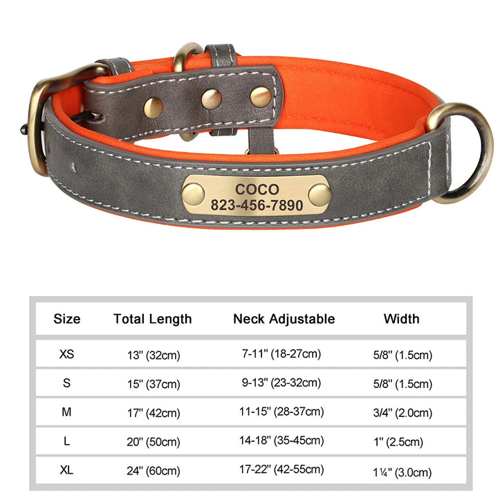 Personalized dog collars with ID engraving - Wooflu