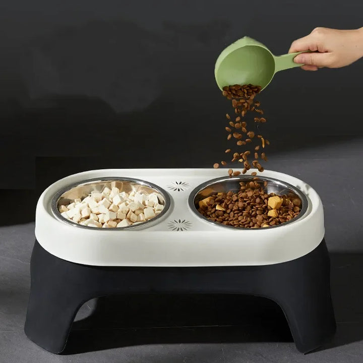 Stainless Steel Elevated Dog Feeder - Wooflu