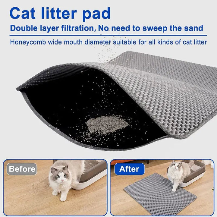 Pet Cat Litter Mat Waterproof - Wooflu