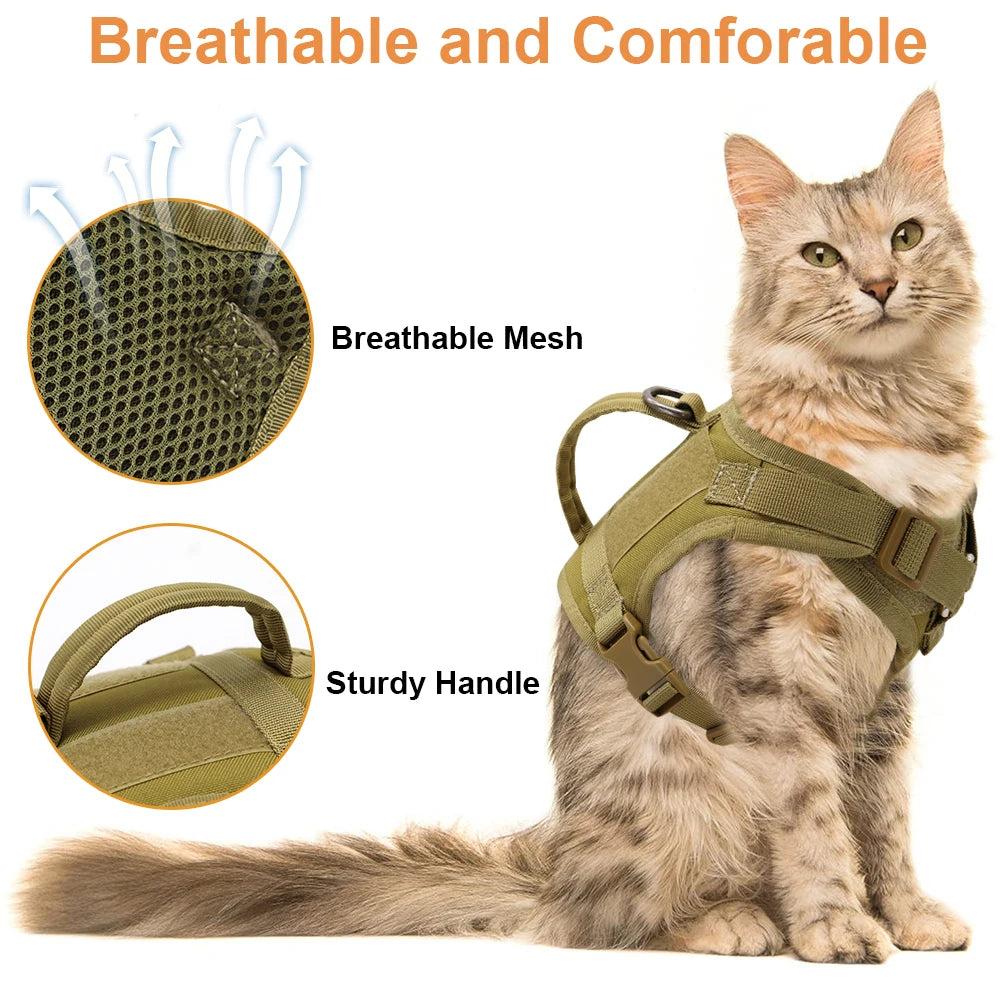 Military Tactical Cat Harness - Wooflu
