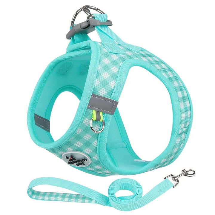 Cat harness with plaid print - Wooflu
