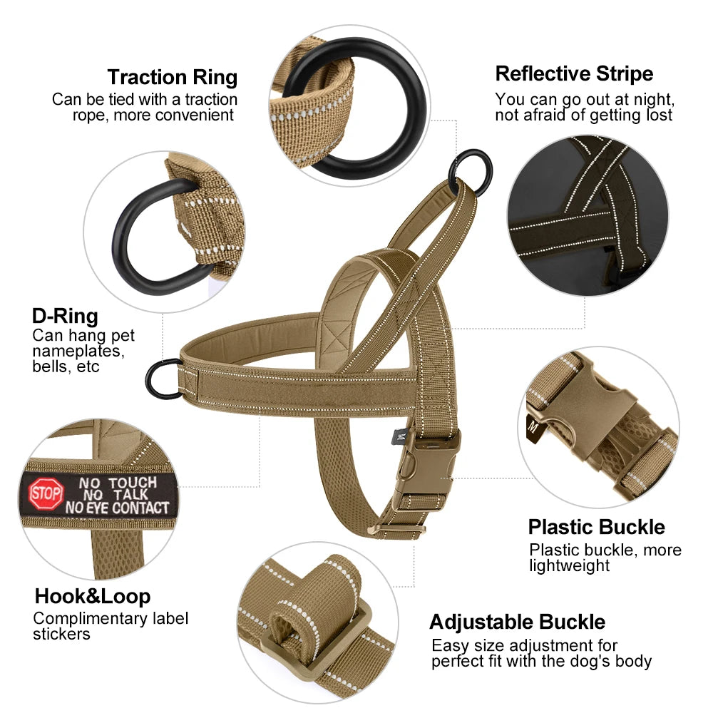 Tactical Nylon Dog Harness - Wooflu