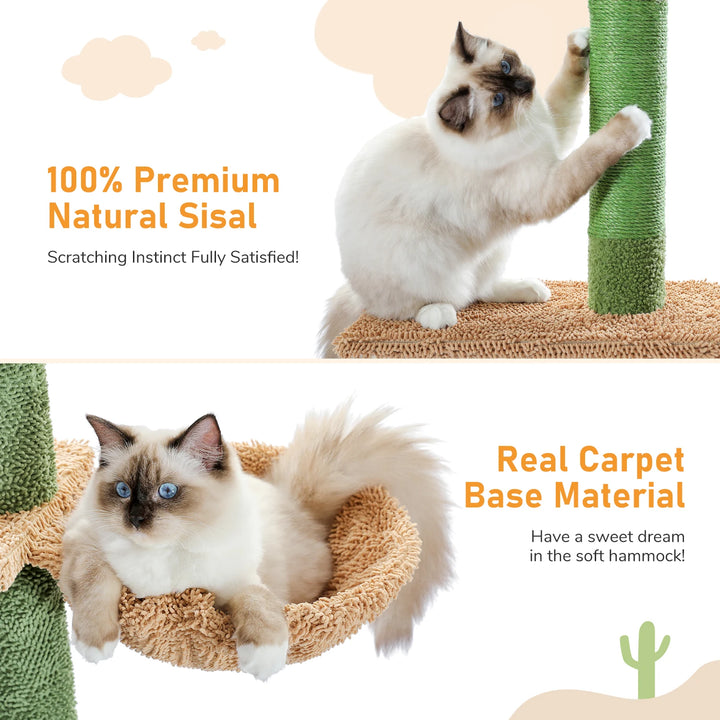 Cat Tower Cactus Design - Wooflu