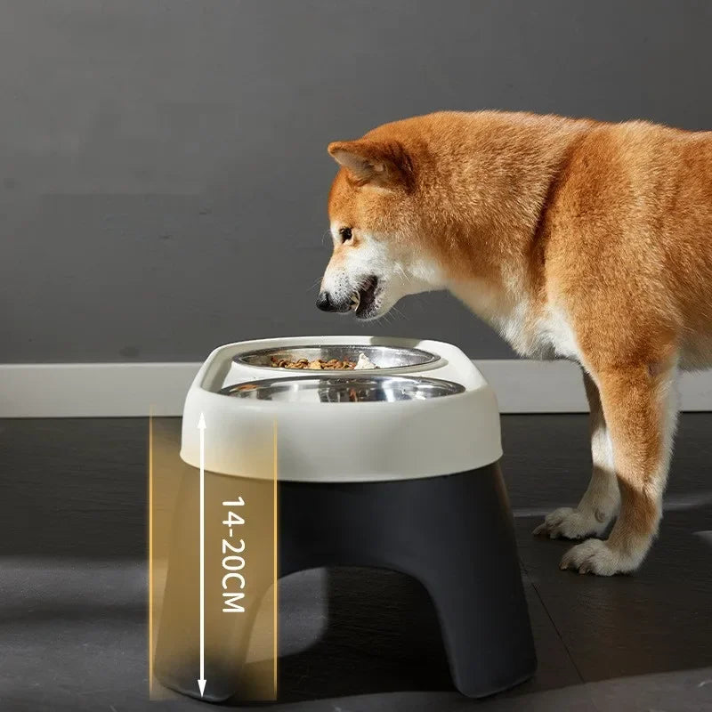 Stainless Steel Elevated Dog Feeder - Wooflu