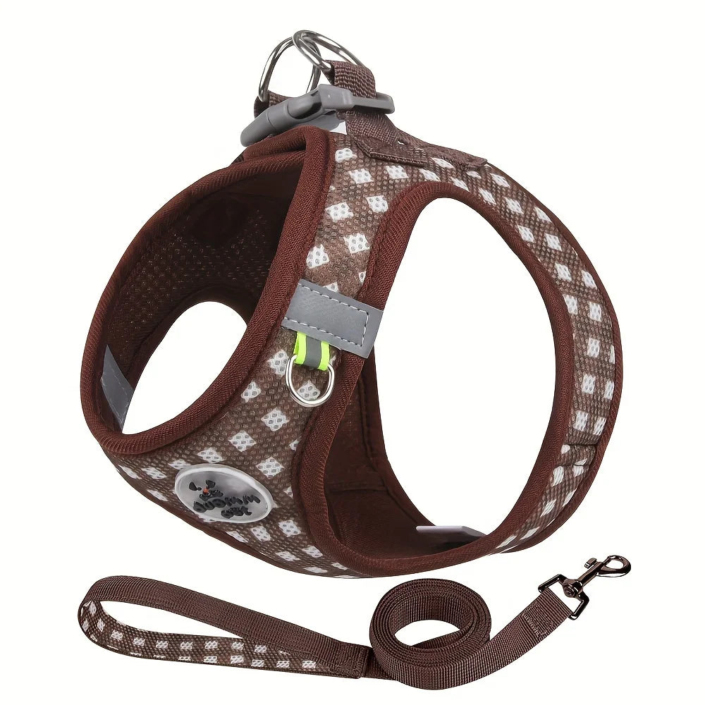 Cat harness with plaid print - Wooflu