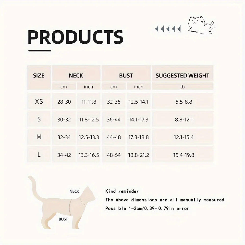 Cat harness with plaid print - Wooflu