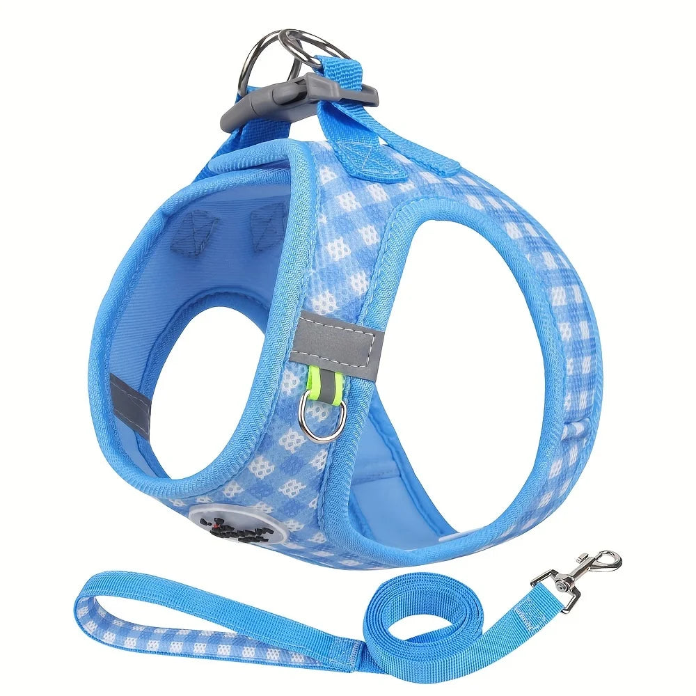 Cat harness with plaid print - Wooflu